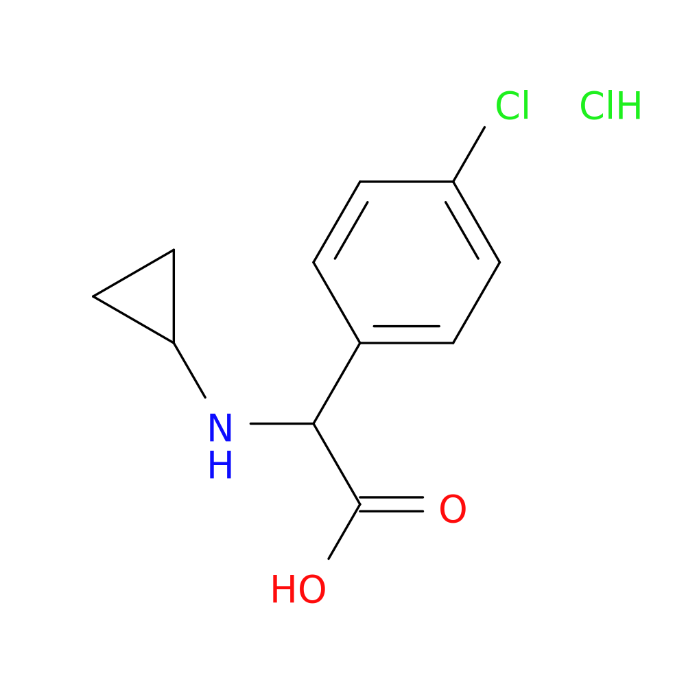 2-(4-chlorophenyl)-2-(cyclopropylamino)acetic acid hydrochloride