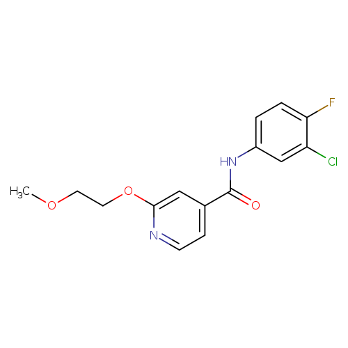 N-(3-chloro-4-fluorophenyl)-2-(2-methoxyethoxy)pyridine-4-carboxamide