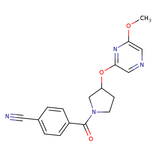 4-{3-[(6-methoxypyrazin-2-yl)oxy]pyrrolidine-1-carbonyl}benzonitrile