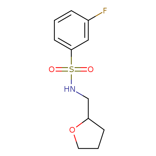 3-fluoro-N-[(oxolan-2-yl)methyl]benzene-1-sulfonamide