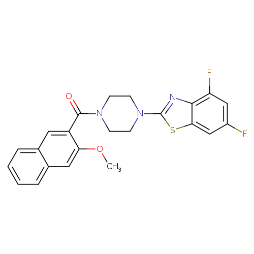 4,6-difluoro-2-[4-(3-methoxynaphthalene-2-carbonyl)piperazin-1-yl]-1,3-benzothiazole