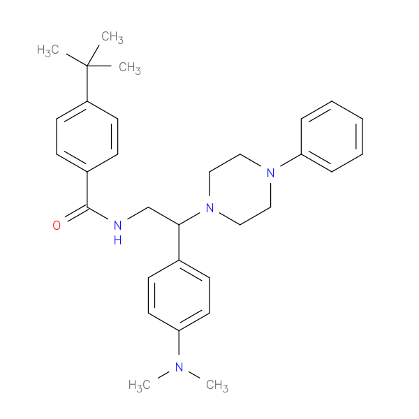 4-tert-butyl-N-{2-[4-(dimethylamino)phenyl]-2-(4-phenylpiperazin-1-yl)ethyl}benzamide