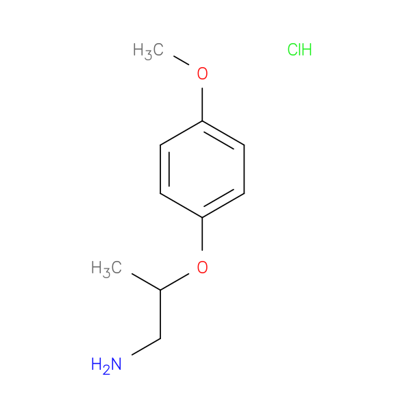 1-Propanamine, 2-(4-methoxyphenoxy)-, hydrochloride (1:1)