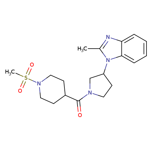 1-[1-(1-methanesulfonylpiperidine-4-carbonyl)pyrrolidin-3-yl]-2-methyl-1H-1,3-benzodiazole