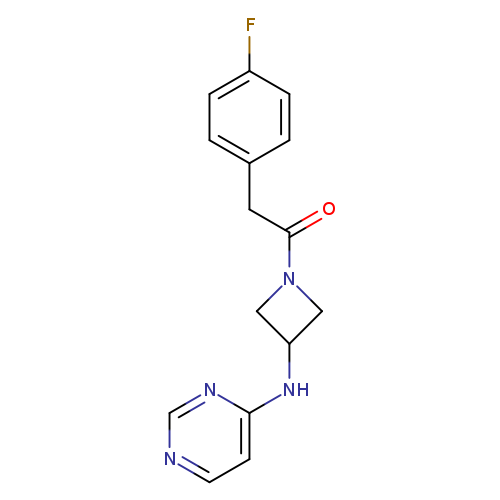 2-(4-fluorophenyl)-1-{3-[(pyrimidin-4-yl)amino]azetidin-1-yl}ethan-1-one