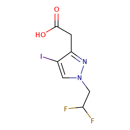 2-[1-(2,2-difluoroethyl)-4-iodo-1H-pyrazol-3-yl]acetic acid