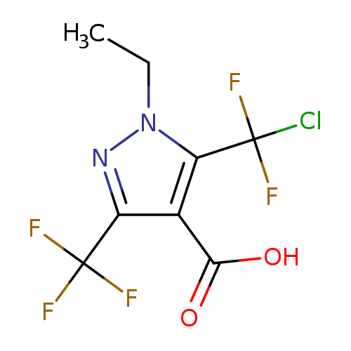 5-(chlorodifluoromethyl)-1-ethyl-3-(trifluoromethyl)-1H-pyrazole-4-carboxylic acid