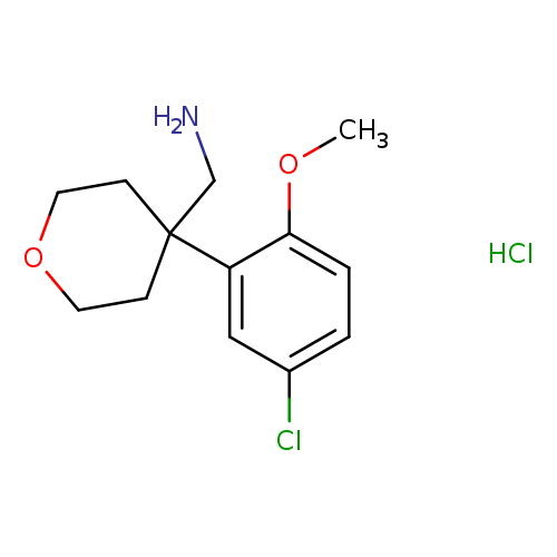 1-[4-(5-chloro-2-methoxyphenyl)oxan-4-yl]methanamine hydrochloride