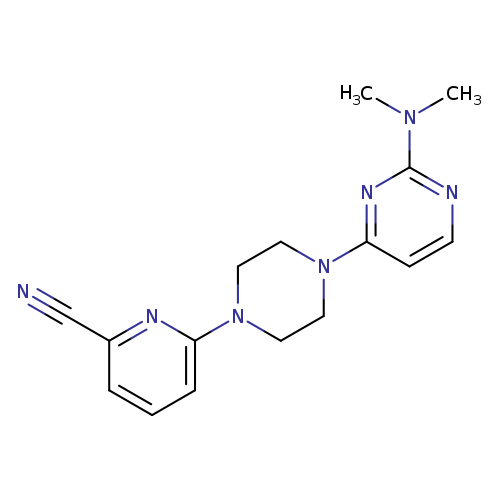 6-{4-[2-(dimethylamino)pyrimidin-4-yl]piperazin-1-yl}pyridine-2-carbonitrile