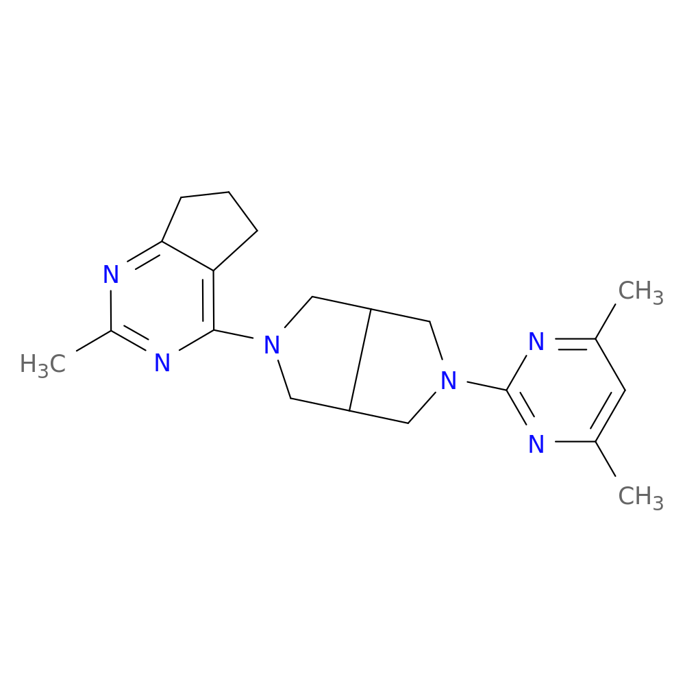 4,6-dimethyl-2-(5-{2-methyl-5H,6H,7H-cyclopenta[d]pyrimidin-4-yl}-octahydropyrrolo[3,4-c]pyrrol-2-yl)pyrimidine