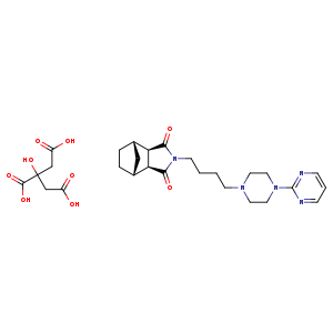 rel-(3aR,4S,7R,7aS)-2-(4-(4-(Pyrimidin-2-yl)piperazin-1-yl)butyl)hexahydro-1H-4,7-methanoisoindole-1,3(2H)-dione 2-hydroxypropane-1,2,3-tricarboxylate