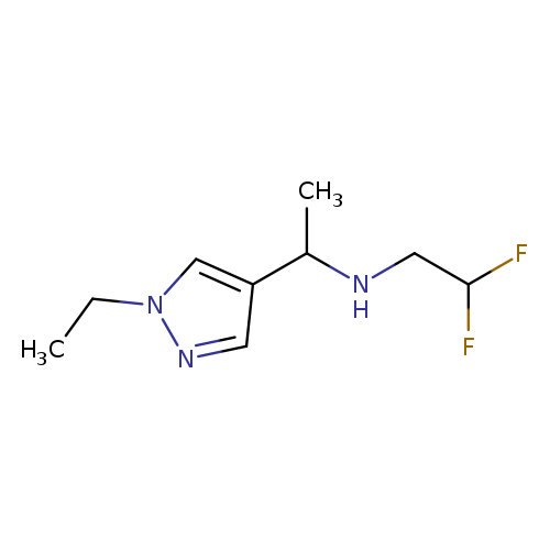 N-[1-(1-ethyl-1H-pyrazol-4-yl)ethyl]-2,2-difluoroethanamine