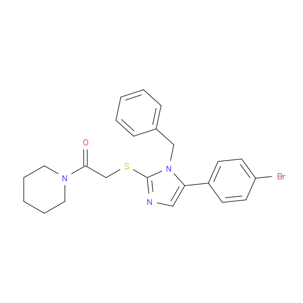 2-{[1-benzyl-5-(4-bromophenyl)-1H-imidazol-2-yl]sulfanyl}-1-(piperidin-1-yl)ethan-1-one