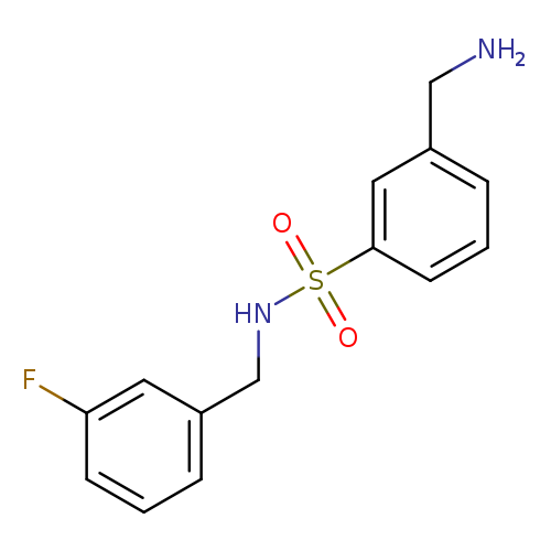 3-(aminomethyl)-N-[(3-fluorophenyl)methyl]benzene-1-sulfonamide
