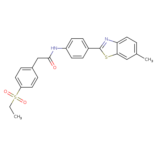 2-[4-(ethanesulfonyl)phenyl]-N-[4-(6-methyl-1,3-benzothiazol-2-yl)phenyl]acetamide