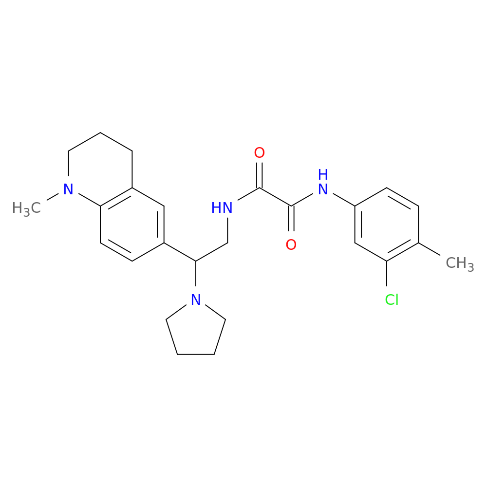 N'-(3-chloro-4-methylphenyl)-N-[2-(1-methyl-1,2,3,4-tetrahydroquinolin-6-yl)-2-(pyrrolidin-1-yl)ethyl]ethanediamide