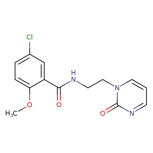 5-chloro-2-methoxy-N-[2-(2-oxo-1,2-dihydropyrimidin-1-yl)ethyl]benzamide