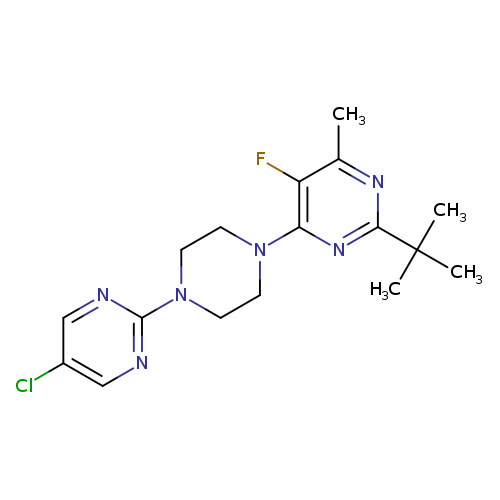 2-tert-butyl-4-[4-(5-chloropyrimidin-2-yl)piperazin-1-yl]-5-fluoro-6-methylpyrimidine