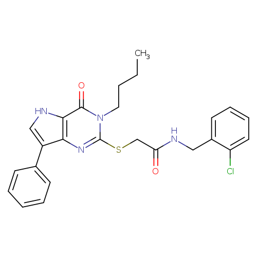 2-({3-butyl-4-oxo-7-phenyl-3H,4H,5H-pyrrolo[3,2-d]pyrimidin-2-yl}sulfanyl)-N-[(2-chlorophenyl)methyl]acetamide