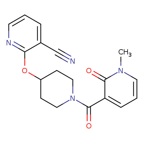 2-{[1-(1-methyl-2-oxo-1,2-dihydropyridine-3-carbonyl)piperidin-4-yl]oxy}pyridine-3-carbonitrile