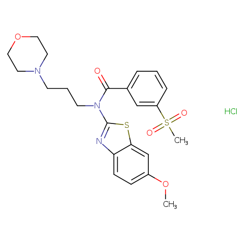 3-methanesulfonyl-N-(6-methoxy-1,3-benzothiazol-2-yl)-N-[3-(morpholin-4-yl)propyl]benzamide hydrochloride