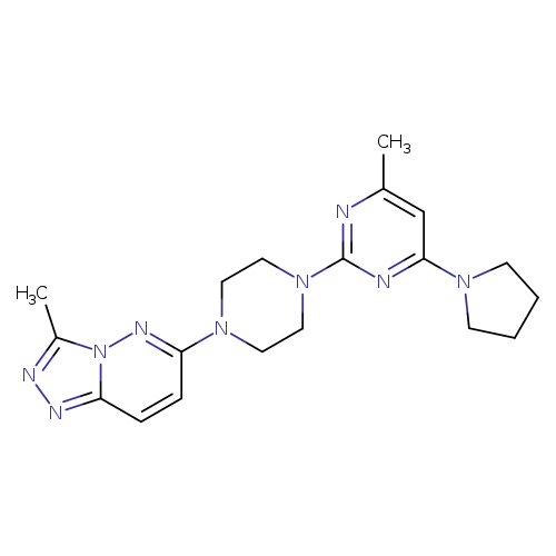 4-methyl-2-(4-{3-methyl-[1,2,4]triazolo[4,3-b]pyridazin-6-yl}piperazin-1-yl)-6-(pyrrolidin-1-yl)pyrimidine