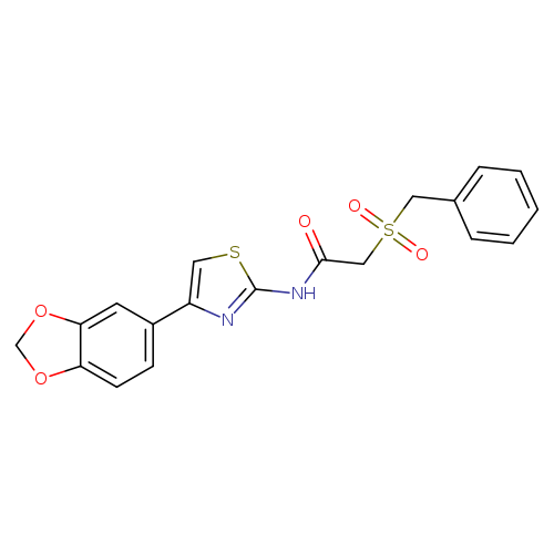 N-[4-(2H-1,3-benzodioxol-5-yl)-1,3-thiazol-2-yl]-2-phenylmethanesulfonylacetamide