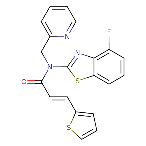 (2E)-N-(4-fluoro-1,3-benzothiazol-2-yl)-N-[(pyridin-2-yl)methyl]-3-(thiophen-2-yl)prop-2-enamide
