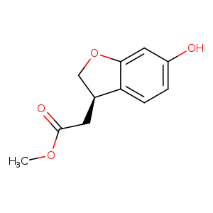 3-​Benzofuranacetic acid, 2,​3-​dihydro-​6-​hydroxy-​, methyl ester, (3R)​-