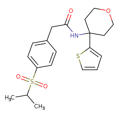 2-[4-(propane-2-sulfonyl)phenyl]-N-[4-(thiophen-2-yl)oxan-4-yl]acetamide