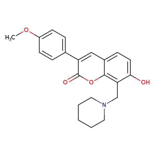 7-hydroxy-3-(4-methoxyphenyl)-8-[(piperidin-1-yl)methyl]-2H-chromen-2-one
