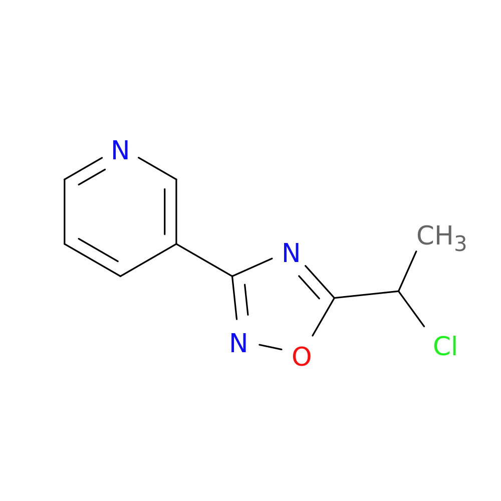 3-[5-(1-chloroethyl)-1,2,4-oxadiazol-3-yl]pyridine