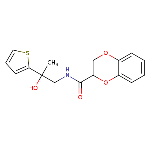N-[2-hydroxy-2-(thiophen-2-yl)propyl]-2,3-dihydro-1,4-benzodioxine-2-carboxamide