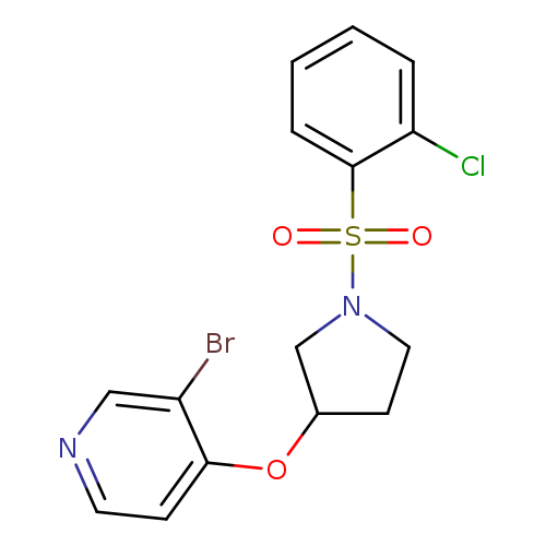 3-bromo-4-{[1-(2-chlorobenzenesulfonyl)pyrrolidin-3-yl]oxy}pyridine