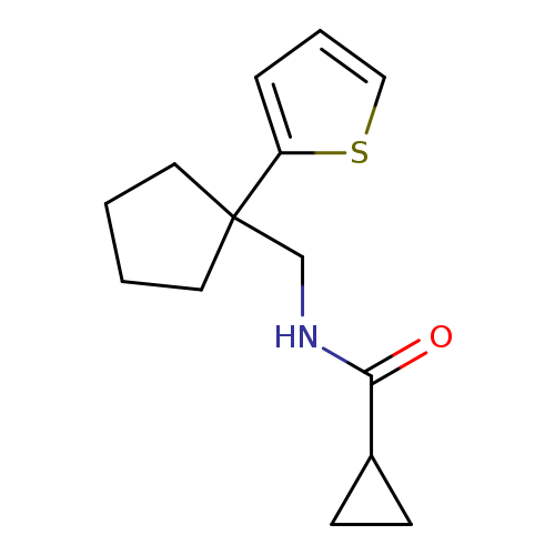 N-{[1-(thiophen-2-yl)cyclopentyl]methyl}cyclopropanecarboxamide