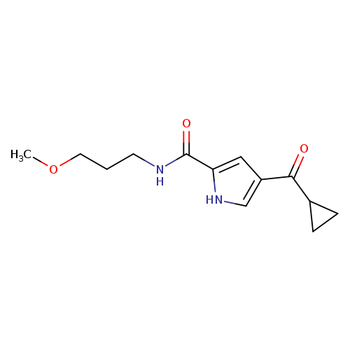 4-cyclopropanecarbonyl-N-(3-methoxypropyl)-1H-pyrrole-2-carboxamide