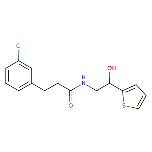 3-(3-chlorophenyl)-N-[2-hydroxy-2-(thiophen-2-yl)ethyl]propanamide