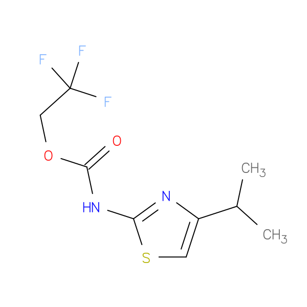 2,2,2-trifluoroethyl N-[4-(propan-2-yl)-1,3-thiazol-2-yl]carbamate