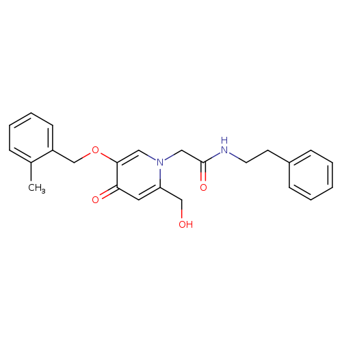 2-[2-(hydroxymethyl)-5-[(2-methylphenyl)methoxy]-4-oxo-1,4-dihydropyridin-1-yl]-N-(2-phenylethyl)acetamide