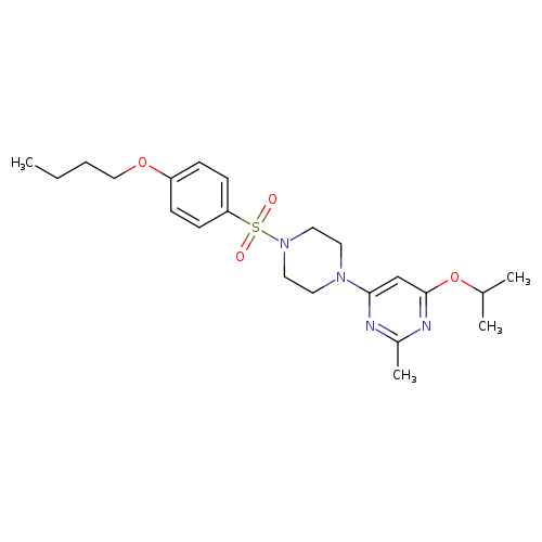4-[4-(4-butoxybenzenesulfonyl)piperazin-1-yl]-2-methyl-6-(propan-2-yloxy)pyrimidine