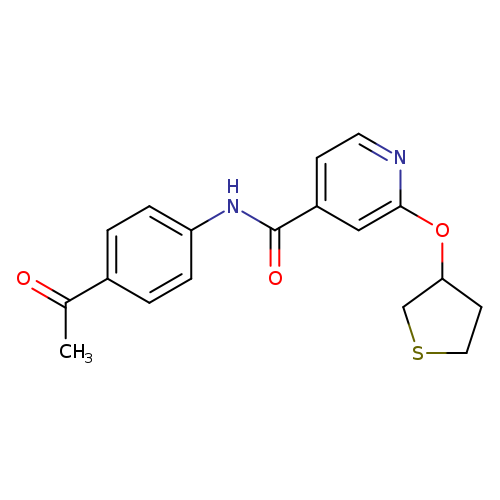 N-(4-acetylphenyl)-2-(thiolan-3-yloxy)pyridine-4-carboxamide