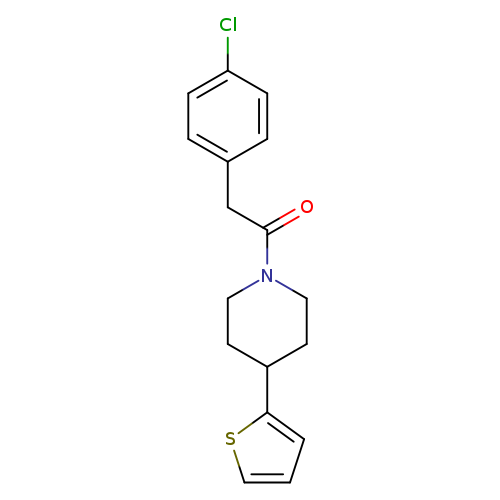 2-(4-chlorophenyl)-1-[4-(thiophen-2-yl)piperidin-1-yl]ethan-1-one