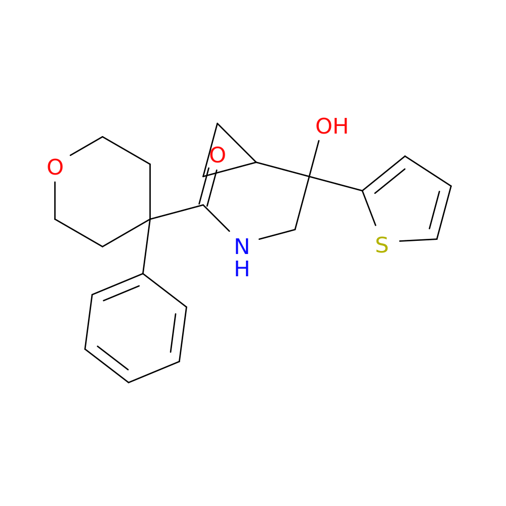 N-[2-cyclopropyl-2-hydroxy-2-(thiophen-2-yl)ethyl]-4-phenyloxane-4-carboxamide