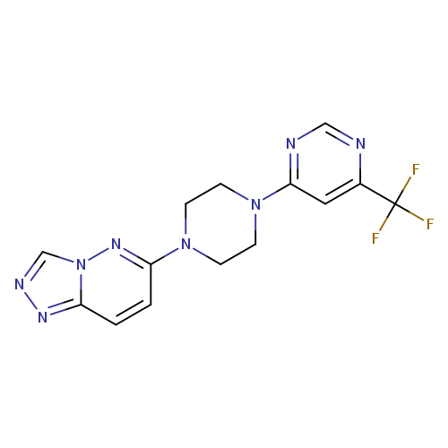 4-(4-{[1,2,4]triazolo[4,3-b]pyridazin-6-yl}piperazin-1-yl)-6-(trifluoromethyl)pyrimidine