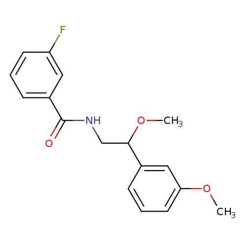 3-fluoro-N-[2-methoxy-2-(3-methoxyphenyl)ethyl]benzamide