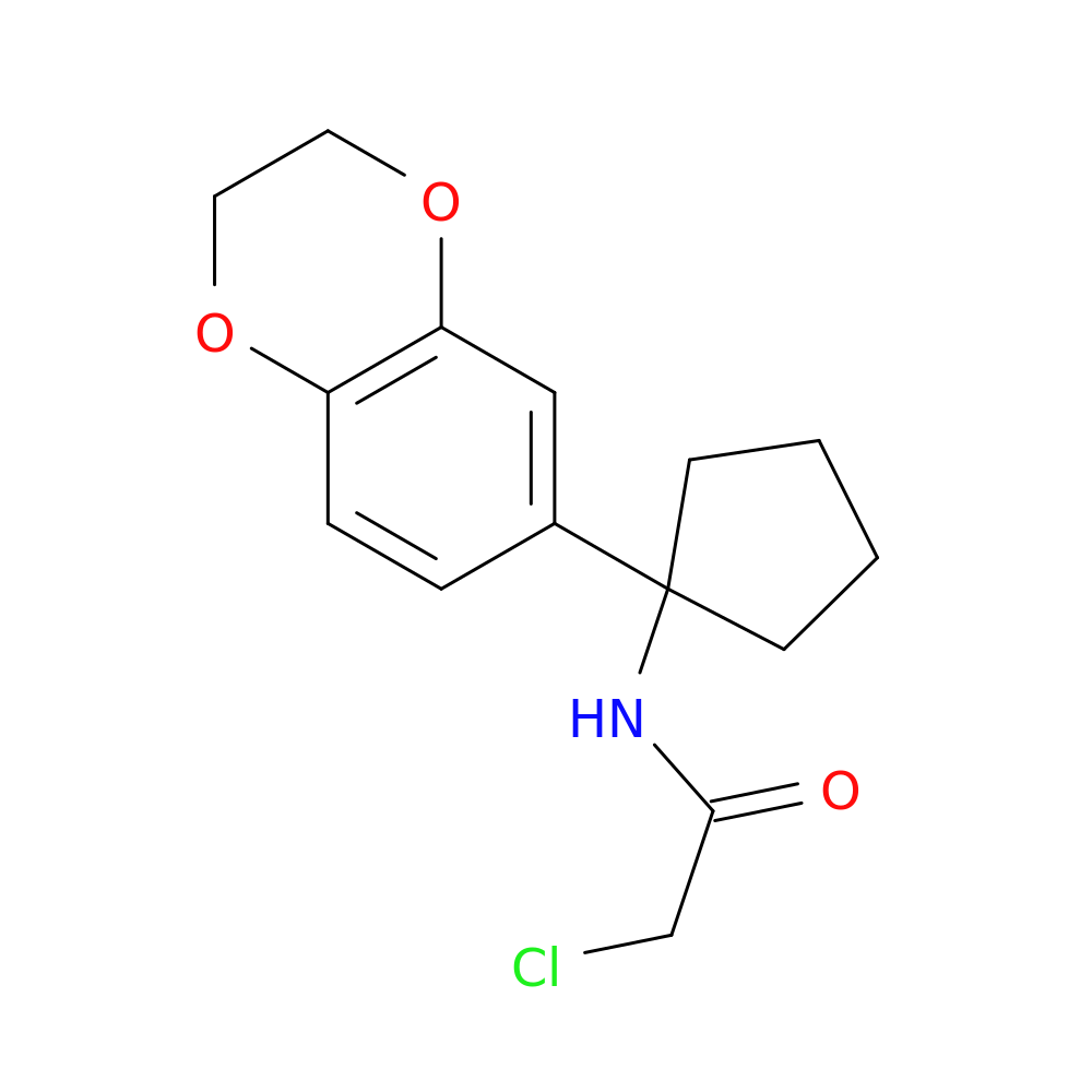 2-chloro-N-[1-(2,3-dihydro-1,4-benzodioxin-6-yl)cyclopentyl]acetamide