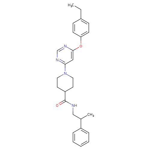 1-[6-(4-ethylphenoxy)pyrimidin-4-yl]-N-(2-phenylpropyl)piperidine-4-carboxamide