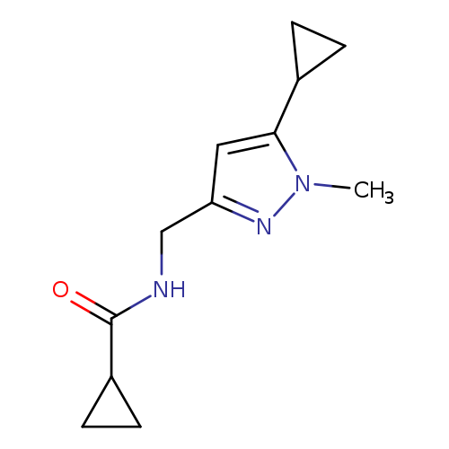 N-[(5-cyclopropyl-1-methyl-1H-pyrazol-3-yl)methyl]cyclopropanecarboxamide