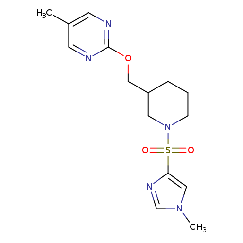 5-methyl-2-({1-[(1-methyl-1H-imidazol-4-yl)sulfonyl]piperidin-3-yl}methoxy)pyrimidine