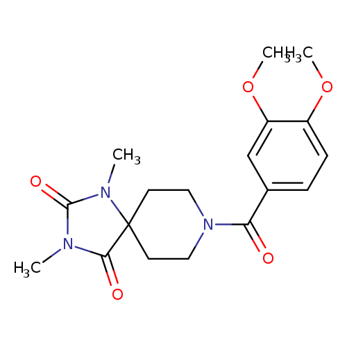 8-(3,4-dimethoxybenzoyl)-1,3-dimethyl-1,3,8-triazaspiro[4.5]decane-2,4-dione